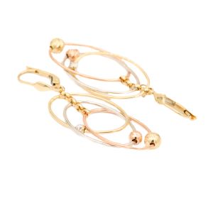 Cercei Aur 14K Galben,Alb,Roz