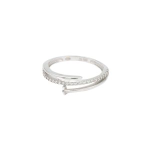 Inel Aur 14K alb cu zirconii