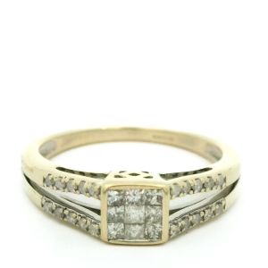 Inel cu diamante Aur 9K