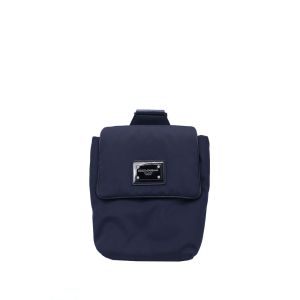 Shoulder Bags - Dolce Gabbana Logo Plaque Nylon