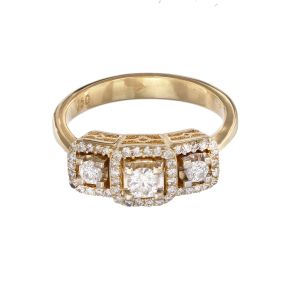Inel cu diamante Aur 18K