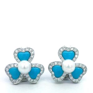 Cercei cu diamante Aur 14K