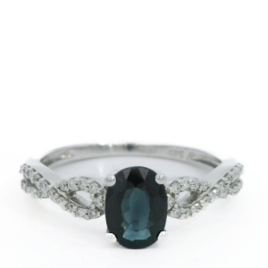 Diamonds - Inel cu diamante Aur 14K si safir